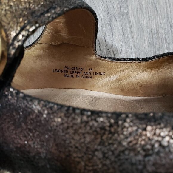 Alegria Paloma Mary Jane Nursing Shoes Sz 38 Black & Gold - Picture 8 of 10